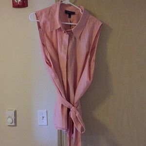 Sleeveless button down